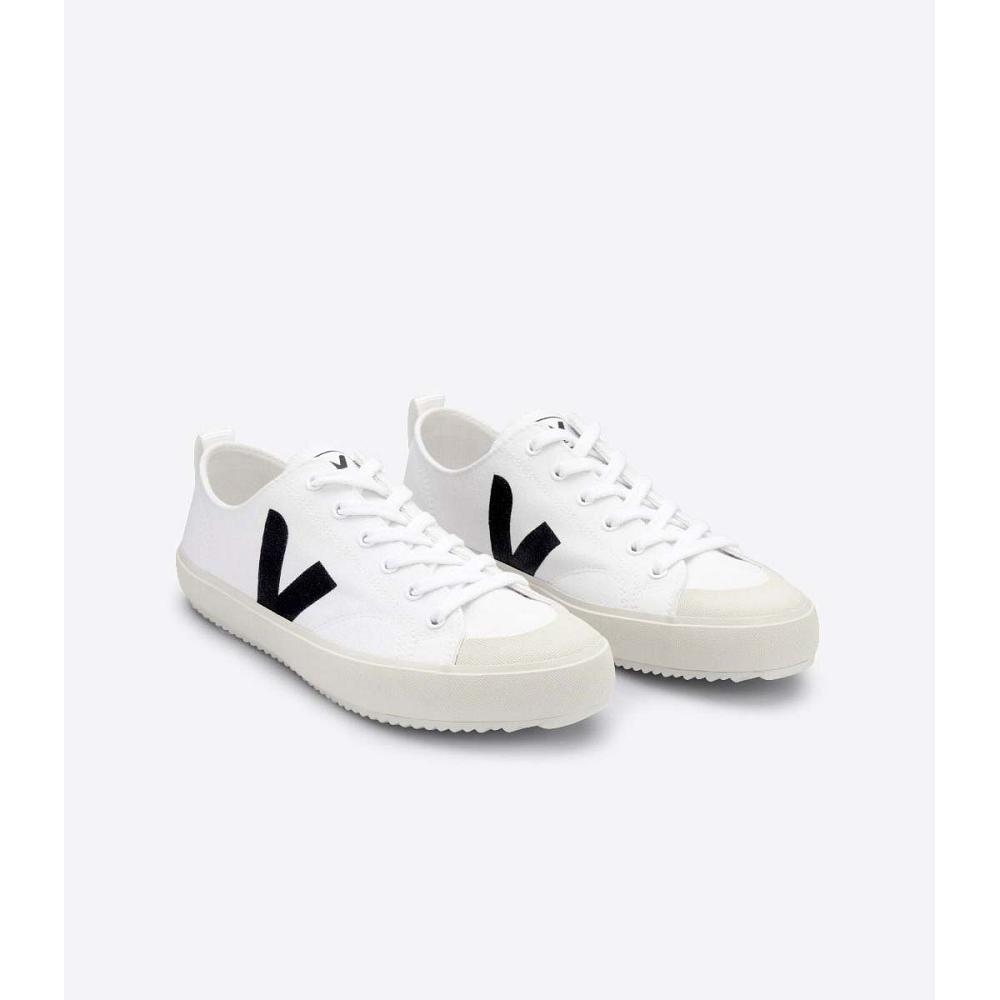 Men's Veja NOVA CANVAS Shoes White/Black | SG 248NWY